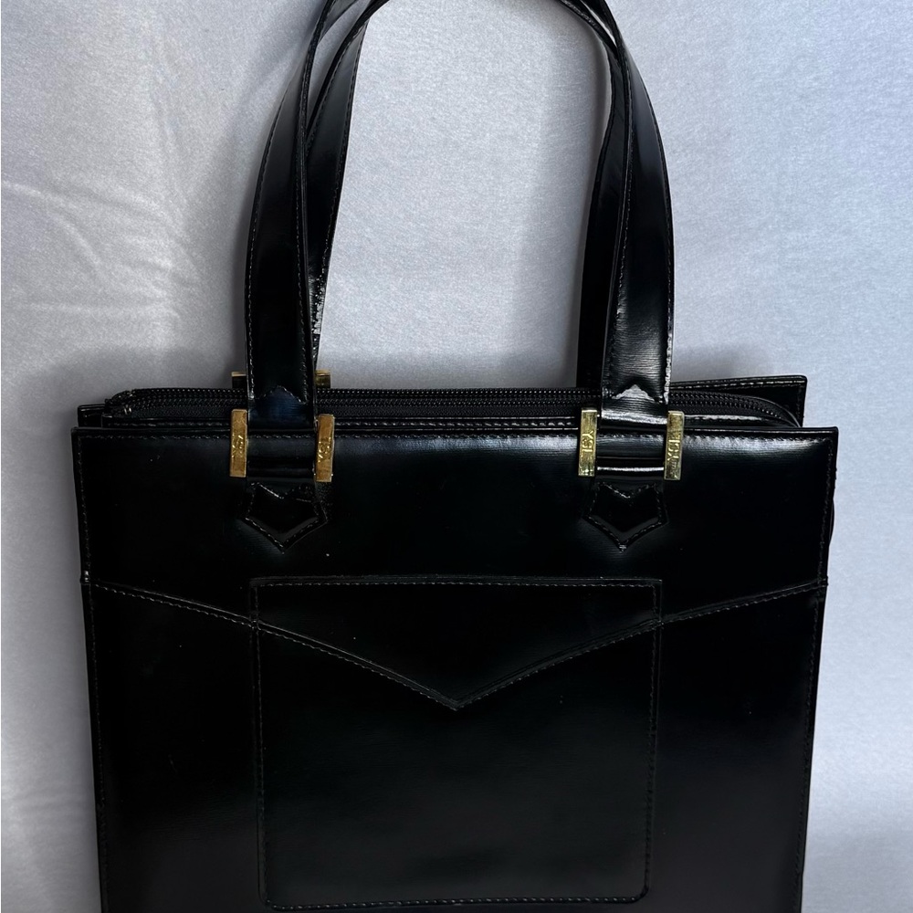 Yves Saint Laurent Black Leather MediumTote Handbag